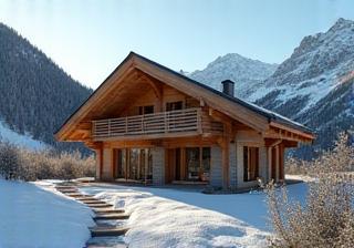 Chalet en bois moderne à Chamonix
